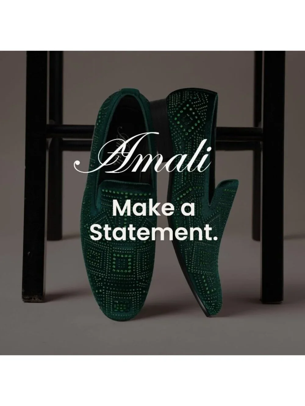 Amali Men's Green Enzo Velvet Tuxedo Loafers Slip On Formal Wedding Dress Shoes